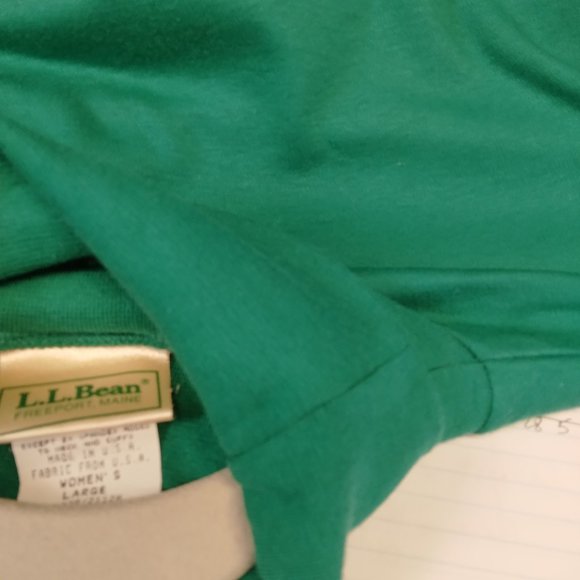 L.L. Bean Green Turtleneck Long Sleeves Top Shirt Size L - Picture 7 of 8
